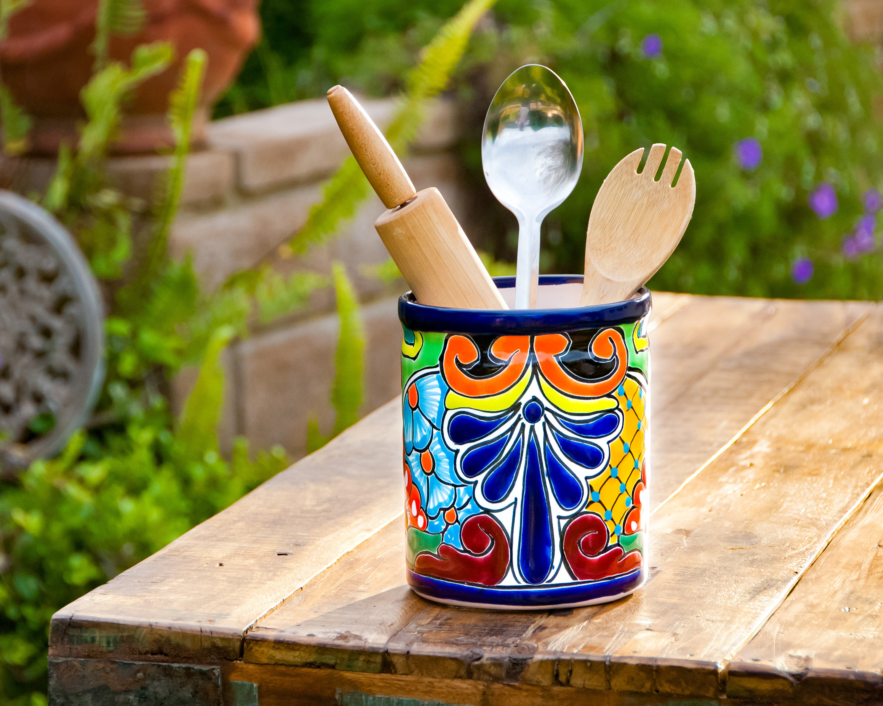 Purple Utensil Holder, Pottery retailer Spoon Jar, Ready to Ship!